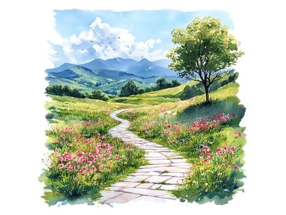 Download 10 Spring Nature Scenery Clipart Set - Nature Collection