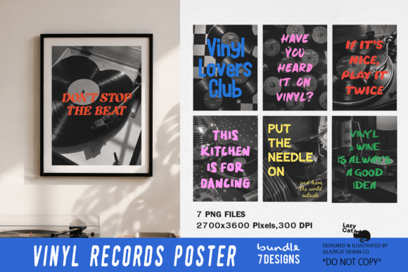Download Vinyl Records Poster Wall Art Bundle - Poster Collection
