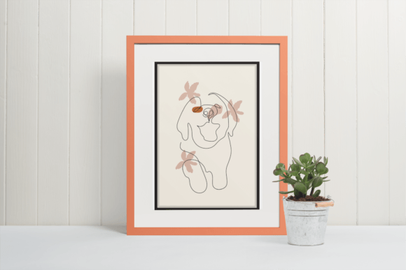 Download Cute Dog Sitting Portrait Minimal Poster - Poster Collection