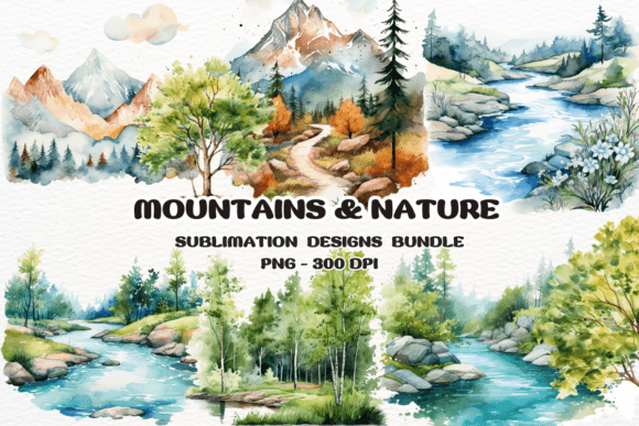 Download Watercolor Mountains Nature Clipart - Nature Collection